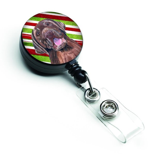 Carolines Treasures Labrador Candy Cane Holiday Christmas Retractable Badge Reel SC9344BR